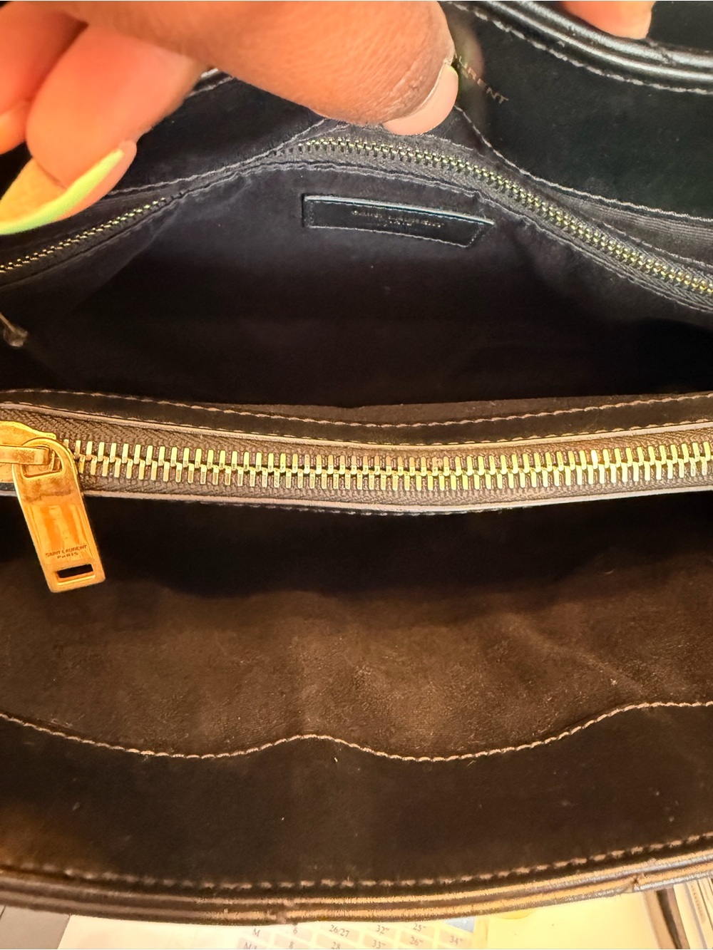 YSL Chevron Quilted LouLou Medium Black - Picture 8 of 16